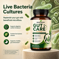 Capsules pour la santé intestinale des adultes OEM ODM, 30 unités - Complément enzymatique digestif, probiotiques, sans gluten, végétalien, santé intestinale