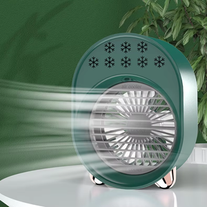Nouveau ventilateur d'air USB portable, mini climatiseur de bureau, ventilateur de bureau compact avec humidificateur et lumière d'ambiance colorée - Product Image 3