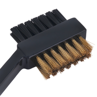 Brosse de nettoyage pour clubs de golf Caiton double face avec logo personnalisé en usine, accessoires de golf