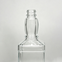 Botol Minuman Keras Kristal Silinder Langsung dari Pabrik 500ml 700ml 750ml Logo Kustom untuk Bar Whiskey Brandy Gin Tequila