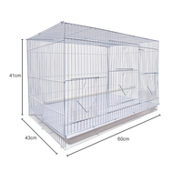 Usine En Gros Turquie Blanc Perroquet Cheep Amour Pliable Cage De Transport D'oiseaux En Métal Fil De Fer Grand Perroquet Cages D'élevage