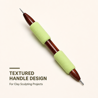 Outil de sculpture en céramique en acier inoxydable, stylet de texture pour argile, pour la décoration et le finissage de la poterie artisanale