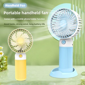 Mini ventilador de carga USB portátil recién llegado, ventilador pequeño de primera marcha personalizable para coche, Hotel, uso al aire libre, caja de plástico - Product Image 3
