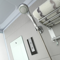 Module de salle de bain préfabriqué tout-en-un, cabine de douche modulaire, salle de bain moderne en aluminium et acrylique