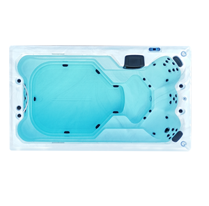 <span class=keywords><strong>Promotion</strong></span> 3.9m longueur luxe extérieur sans fin spas de natation piscine Balboa système de contrôle bulle d'air Jets de Massage acrylique tourbillon - Product Image 1