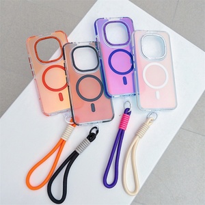 เคสแม่เหล็กลายไล่สีพร้อมเชือกห้อยสำหรับ Redmi Note 15 Pro+ 5G, 13, 14 Pro 4G ฝาครอบมีสายคล้องข้อมือกันลื่นรองรับการชาร์จไร้สาย - Product Image 2