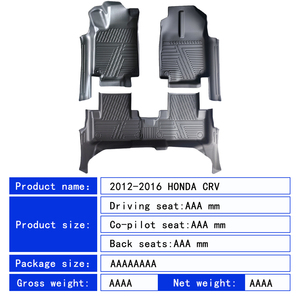 wholesale Factory Custom 5D <b>TPE</b> Rubber Eco-friendly Waterproof Anti Slip 5D Car Floor Mats 3 Pieces for Honda CRV 2012-2016 - Product Image 5