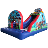 Maison gonflable de rebond de combinaison de château plein d'entrain gonflable d'équipe de chien de jeu de structure avec la glissière commerciale