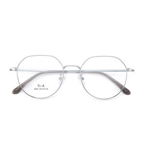 Montures de lunettes métalliques Ti A 33091, forme hexagonale octogonale, verres en résine unie, collection automne 2024, origine Danyang - Product Image 1