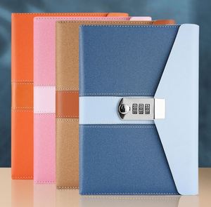 Creative Multifunctional <b>Locked</b> Student's Handbook Custom Pu Leatherjournal Hardcover Notebook Coded Lock <b>Diary</b> Planner - Product Image 4