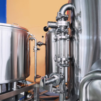 Équipement de brassage de bière artisanale en acier inoxydable 304 de qualité alimentaire, série STAR 3.5BBL, avec contrôleur PID pour microbrasserie