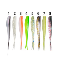 Leurre de pêche en PVC 100mm 3.4g 4 pièces leurres souples artificiels ver de pêche leurre souple bar brochet méné appâts en plastique