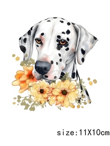 LETOP 1 Pezzo Adesivo Personalizzato Impermeabile Lavabile <span class=keywords><strong>per</strong></span> Bicchieri Libbey da 16oz con Design di Fiori e Cani, Decalcomania UV <span class=keywords><strong>per</strong></span> Trasferimento - Product Image 3