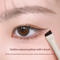 Ensemble de pinceaux de maquillage pour les yeux professionnels, 5 pièces, pinceaux pour sourcils, eye-liner, pinceaux angulaires, pinceaux de précision, logo et couleur personnalisés