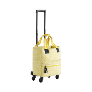 高品质大号女式绗缝旅行手提包滚动健身房周末旅行包轮防水拉链开合时尚 - Product Image 5