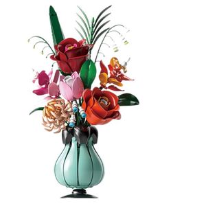 MJI 13069 566PCS Ensemble de blocs de construction en plastique technique, modèle de vase à fleurs <span class=keywords><strong>Pandora</strong></span>, jouet moderne, cadeau de festival - Product Image 1