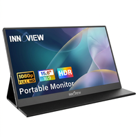 Moniteur portable IPS FHD de 15,6 pouces, 60 Hz, fonction Plug and Play, optimisation des couleurs HDR, haut-parleur intégré pour connexion à un ordinateur portable Macbook