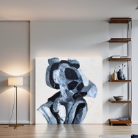 Peinture à l'Huile Abstraite Moderne Classique Grande Toile Murale Peinte à la Main Cadre Numérique 3D pour Salon Décoration Maison Usine