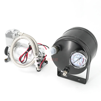 Kit Compresseur de Suspension Pneumatique 12V 150PSI avec Mini Réservoir d'Air 2L et Protection Contre les Surcharges Thermiques pour Système de Suspension Pneumatique de Camions, Remorques et Autobus