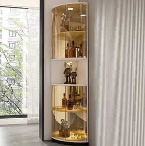 Cantinetta Refrigerata di Lusso in Acciaio Inox e Vetro, Altezza Regolabile, Design Moderno per Angolo Casa, Montaggio a Parete - Product Image 1