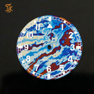 SANYIN OEM titanio Damasco aleación reloj Dial piezas fabricante lujo diseño personalizado proceso de disparo reloj Dial marcador - Product Image 1