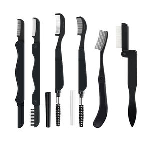 Kamanzi 도매 스테인레스 스틸 접는 눈썹 속눈썹 빗 프리미엄 금속 눈썹 트리머 - Product Image 3
