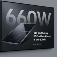 Module photovoltaïque monocristallin BC de 550W-660W avec une efficacité supérieure pour les projets solaires sur toiture et au sol