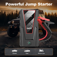 Démarreur de voiture EAFC 1200A 4L essence 2L diesel avec batterie externe et boussole LED pour véhicules 12V