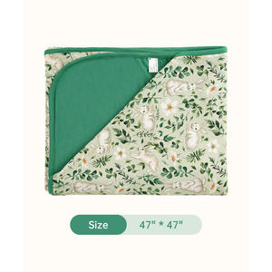 Couvertures d'emmaillotage en bambou et alpaga, légères, en tissu polaire tricoté, style uni pour bébés, couvertures en bambou personnalisées en gros - Product Image 4