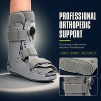 Botte de marche pneumatique de qualité médicale de 11 pouces - Respirante, ajustable avec fermeture auto-agrippante pour la récupération des fractures et entorses de la cheville (Unisexe)