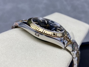 Reloj Mecánico de Lujo de Súper Calidad, Resistente al Agua, 41 mm, Dos Tonos, Oro Amarillo, Acero 904L, Movimiento 3235, 126-334, Correa Jubilee Negra - Product Image 4