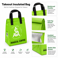 Sacs isothermes et sacs thermiques non tissés personnalisés 30L, imperméables, réutilisables, pour la livraison de repas, impression de logo, fournisseur pour restaurants