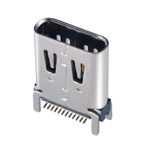 Conector de Enchufe USB Tipo C de Ángulo Recto Híbrido MUP de 24 Pines DIP+ SMT, DIMA 10.00 USB 3.1 TIPO C para Cargador - Product Image 1