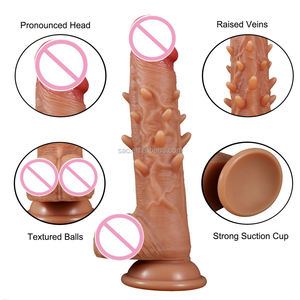 SacKnove Silikon-Stoß<span class=keywords><strong>dildo</strong></span> mit Hautstruktur, Künstlicher Penis, G-Punkt-Stimulation, Flexibler Realistischer Vibrierender <span class=keywords><strong>Dildo</strong></span> für Frauen, Sexspielzeug - Product Image 2
