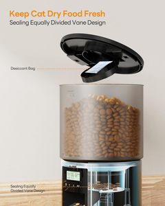 Fontaine à nourriture intelligente pour animaux de compagnie WiFi 2.4G, contrôlée par application, distributeur de nourriture pour chat 4L en ABS et PP, enregistrement 10s, prise en charge de la caméra, rechargeable, Love - Product Image 4