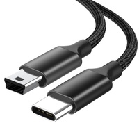 Kabel Tembaga Tipe-c ke Mini-usb dengan Konektor T-type untuk Laptop, Kamera & Hard Drive, Transfer Data & Pengisian Daya