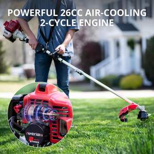 Desbrozadora y Cortadora de Césped 2 en 1 Amerisun, 26 cc, 2 Tiempos, 16 Pulgadas de Ancho de Corte, Cuchilla Metálica, con Correa para Hombro - Product Image 4