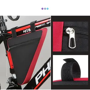 Bolsa de <span class=keywords><strong>bicicleta</strong></span> Marco impermeable Tubo frontal Triángulo Herramientas para teléfono móvil Soporte para botella de agua Bolsa Accesorios - Product Image 4