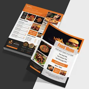 Servicio de impresión personalizado cartel restaurante menú folleto plegado folleto impresión belleza publicidad Manual folleto impresión