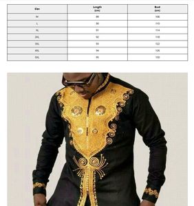 <span class=keywords><strong>M</strong></span>-4XL Heren Overhemden Afrikaanse Etnische Stijl Katoen Rood Kraagloos Slim Fit Casual Shirt - Product Image 5