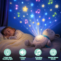Projecteur Ciel Étoilé en Peluche Mouton Compagnon de Sommeil avec Contrôle du Volume, Mélodies et Sons de la Nature pour Chambre d'Enfant