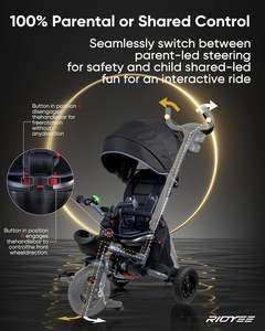 <span class=keywords><strong>Triciclo</strong></span> para niños pequeños plegable 7 en 1 para <span class=keywords><strong>18</strong></span> <span class=keywords><strong>meses</strong></span> 5 años Frenos dobles Neumático de goma todo terreno Asiento giratorio <span class=keywords><strong>Triciclo</strong></span> para niños - Product Image 3