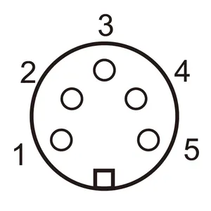 Connettore del pannello maschio 7/8 fissato in sicurezza con fissaggio posteriore che offre configurazioni 3 a 4 e 5 Pin per connessioni sicure e affidabili