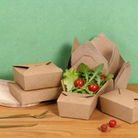 Bol en papier kraft écologique de luxe de 32 oz, biodégradable et recyclable, récipient alimentaire jetable, impression personnalisée pour les restaurants