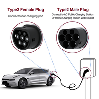 Câble de charge EV portable NTO Type2 vers Type2 7KW 5M pour voitures électriques avec stations de recharge publiques