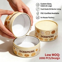 Boîte cylindrique en carton de luxe avec logo personnalisé, boîte à cheesecake, emballage alimentaire, tube en papier kraft pour pâtisserie, dessert
