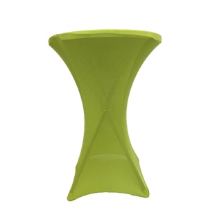 Coins Carrés Cocktail Spandex Stretch Highboy Table Cover - Product Image 3