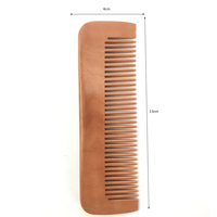 Ensemble peigne et brosse à cheveux en bois Vbatty - Peigne à double tête à dents larges pour démêler et lisser les cheveux