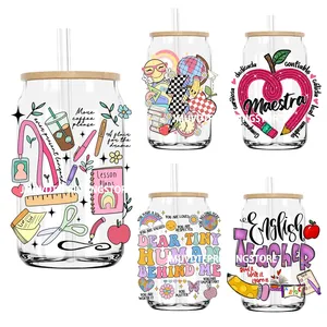Autocollants et décalcomanies UV DTF « Dear Tiny Human Behind Me » pour gobelets froids Libbey, mugs, gobelets isothermes, imperméables, DIY, faux paillettes, <span class=keywords><strong>Maestra</strong></span> - Product Image 1