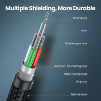 Câble d'imprimante UGREEN USB B vers USB C 3 pieds, câble d'imprimante de type B 2.0, câble d'imprimante tressé pour imprimante scanner Epson MacBook Pro HP